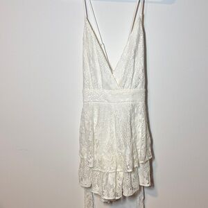 White lace romper
